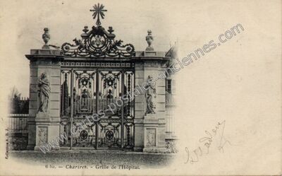 Carte postale ancienne Grille de l'Hôpital — Chartres (Eure-et-Loir)