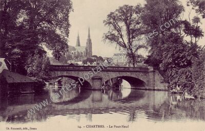 Carte postale ancienne Le Pont-Neuf — Chartres (Eure-et-Loir)