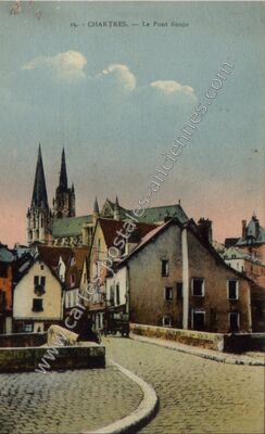 Carte postale ancienne Le Pont Bouju — Chartres (Eure-et-Loir)