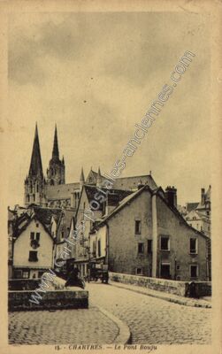 Carte postale ancienne Le Pont Bouju — Chartres (Eure-et-Loir)