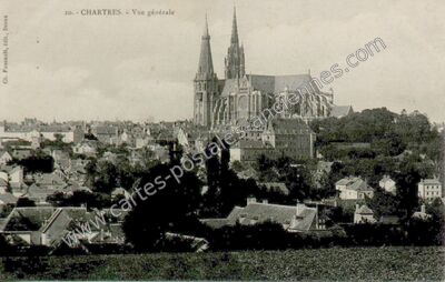Carte postale ancienne Vue générale — Chartres (Eure-et-Loir)