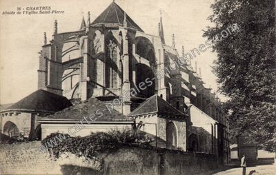 Carte postale ancienne Abside de l'Eglise Saint-Pierre — Chartres (Eure-et-Loir)