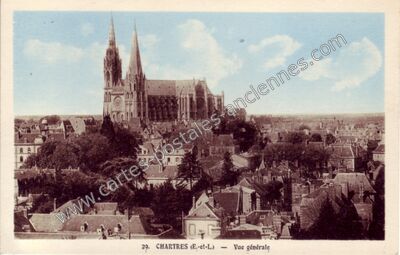 Carte postale ancienne Vue générale — Chartres (Eure-et-Loir)