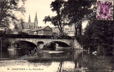 Carte postale ancienne Le Pont-Neuf — Chartres (Eure-et-Loir)