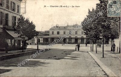 Carte postale ancienne La Gare — Chartres (Eure-et-Loir)