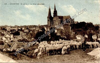 Carte postale ancienne Vue générale — Chartres (Eure-et-Loir)
