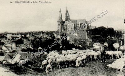 Carte postale ancienne Vue générale — Chartres (Eure-et-Loir)