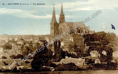 Carte postale ancienne Vue générale — Chartres (Eure-et-Loir)