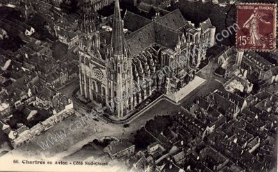 Carte postale ancienne Côté Sud-Ouest — Chartres (Eure-et-Loir)