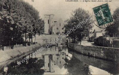 Carte postale ancienne L'Eglise Saint-André, côté sud — Chartres (Eure-et-Loir)