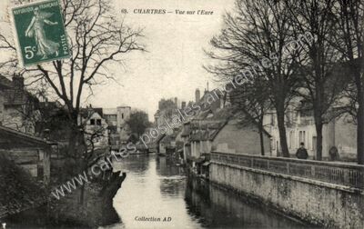 Carte postale ancienne Vue sur l'Eure — Chartres (Eure-et-Loir)