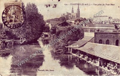 Carte postale ancienne Vue prise du Pont Neuf — Chartres (Eure-et-Loir)