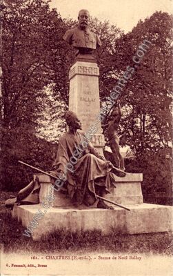 Carte postale ancienne Statue de Noël Ballay — Chartres (Eure-et-Loir)