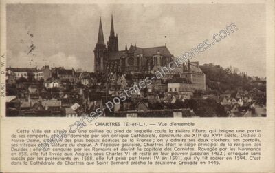 Carte postale ancienne Vue d'ensemble — Chartres (Eure-et-Loir)