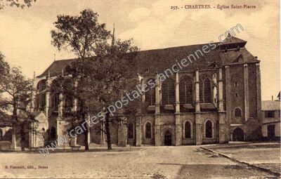 Carte postale ancienne Église Saint-Pierre — Chartres (Eure-et-Loir)