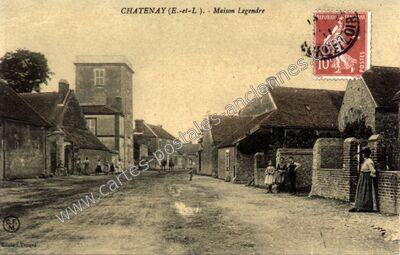 Carte postale ancienne Maison Legendre — Châtenay (Eure-et-Loir)