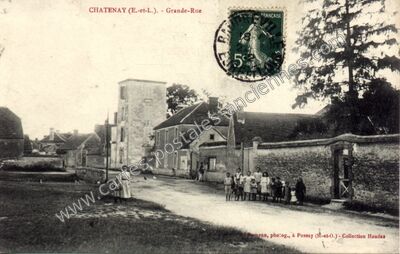 Carte postale ancienne Grande-Rue — Châtenay (Eure-et-Loir)