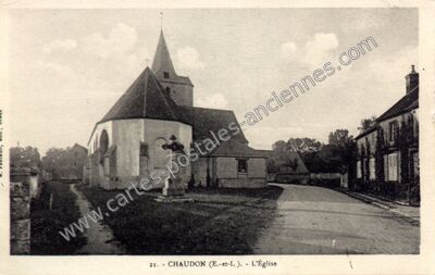 Carte postale ancienne L'Église — Chaudon (Eure-et-Loir)