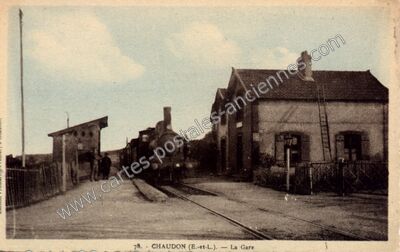 Carte postale ancienne La Gare — Chaudon (Eure-et-Loir)