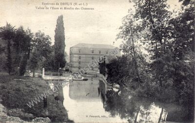 Carte postale ancienne Moulin des Osmeaux — Cherisy (Eure-et-Loir)