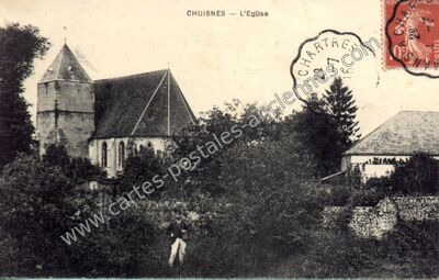 Carte postale ancienne L'Eglise — Chuisnes (Eure-et-Loir)