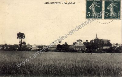 Carte postale ancienne Les Corvées-les-Yys
