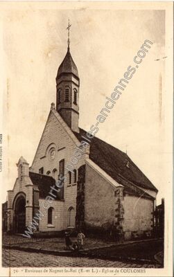 Carte postale ancienne Église de COULOMBS — Coulombs (Eure-et-Loir)