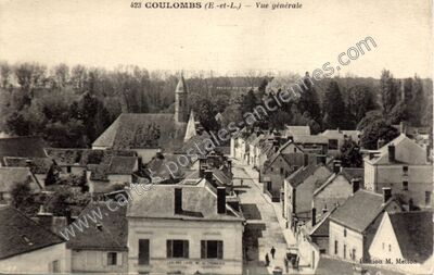 Carte postale ancienne Vue générale — Coulombs (Eure-et-Loir)