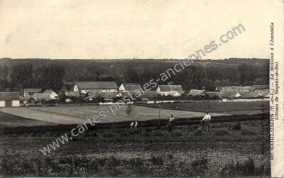 Carte postale ancienne La Moisson à Chandelle Côteau de Nogent-le-Roi — Coulombs (Eure-et-Loir)