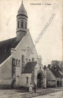 Carte postale ancienne L'Eglise — Coulombs (Eure-et-Loir)