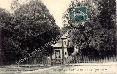 Carte postale ancienne Villa YVONNE — Coulombs (Eure-et-Loir)