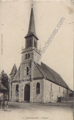Carte postale ancienne L'Église — Courtalain (Eure-et-Loir)