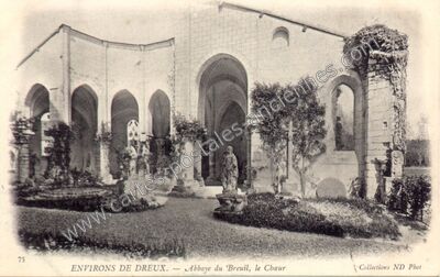 Carte postale ancienne Abbaye du Breuil — Crécy-Couvé (Eure-et-Loir)