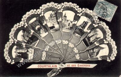 Carte postale ancienne Courtalain et ses Environs — Courtalain (Eure-et-Loir)