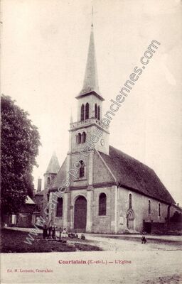 Carte postale ancienne L'Eglise — Courtalain (Eure-et-Loir)