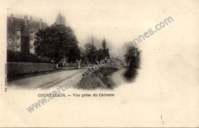 Carte postale ancienne Vue prise du Calvaire — Courtalain (Eure-et-Loir)