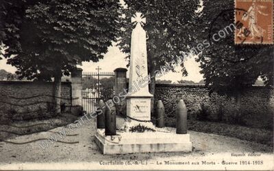 Carte postale ancienne Le Monument aux Morts - Guerre 1914-1918 — Courtalain (Eure-et-Loir)