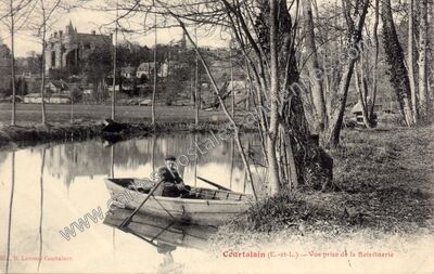 Carte postale ancienne Vue prise de la Boisvinerie — Courtalain (Eure-et-Loir)