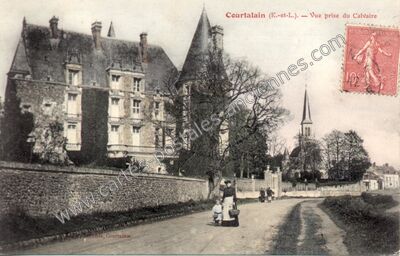 Carte postale ancienne Vue prise du Calvaire — Courtalain (Eure-et-Loir)