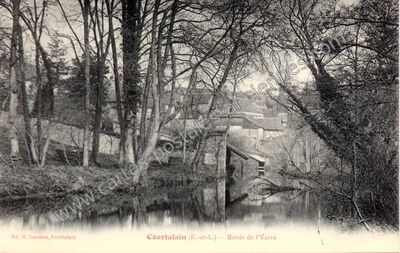 Carte postale ancienne Bords de l'Yerre — Courtalain (Eure-et-Loir)