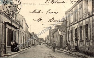 Carte postale ancienne Grande Rue — Dammarie (Eure-et-Loir)