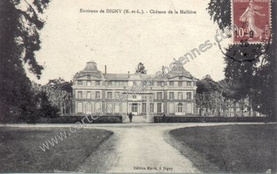 Carte postale ancienne Chateau de la Halliere — Digny (Eure-et-Loir)