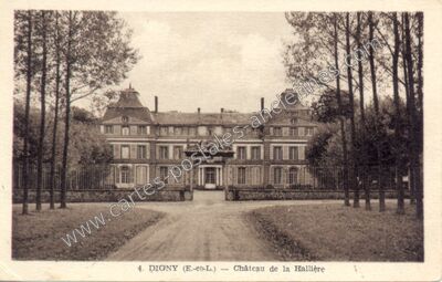 Carte postale ancienne Chateau de la Halliere — Digny (Eure-et-Loir)