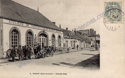 Carte postale ancienne Ateliers de construction de machines agricoles — Digny (Eure-et-Loir)