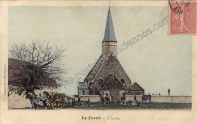 Carte postale ancienne L'Église — Le Favril (Eure-et-Loir)