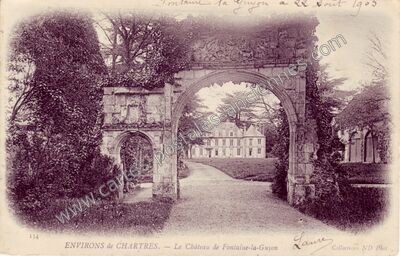 Carte postale ancienne Le Château de Fontaine-la-Guyon — Fontaine-la-Guyon (Eure-et-Loir)