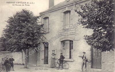 Carte postale ancienne Le Bureau de Poste — Fresnay-l'Évêque (Eure-et-Loir)