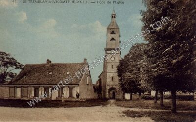 Carte postale ancienne Tremblay le Vicomte — Tremblay-les-Villages (Eure-et-Loir)
