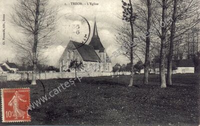 Carte postale ancienne L'Eglise — Tréon (Eure-et-Loir)