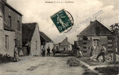 Carte postale ancienne La Mairie — Viabon (Eure-et-Loir)